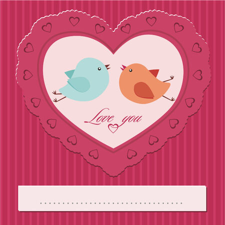 Plush heart with frame of heartsのイラスト素材