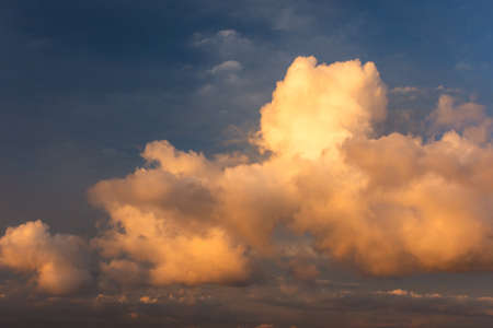 Huge Cumulus clouds in the sky. Pre-thunderstorm atmospheric condition. Summer natural background...