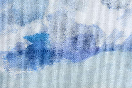 Abstract blue and white background oil painting. Beautiful bright textured background.