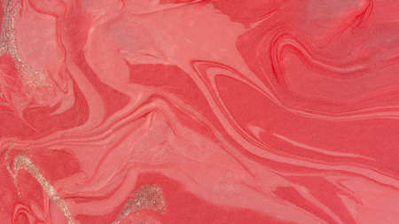 Pink coral abstract background. Fluid art made of pale pink silver acrylic. Pastel delicate painting. The concept of Valentine's Day, love romance. fashionable background for design. contemporary artの写真素材