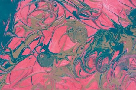 Pink multicolored abstract background. Fluid art made of pink green beige acrylic. Delicate pastel painting. Mother's Day concept, love romance. Fashionable background for design. Contemporary artの写真素材