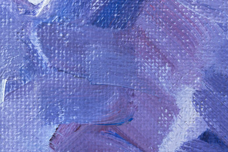 Lilac abstract background oil painting. Brush strokes close-up. Authentic author's painting. Conceptual art drawing. Fashionable background for posters, postcards, invitations. Contemporary artの写真素材