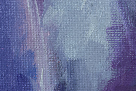 Lilac abstract background oil painting. Brush strokes close-up. Authentic author's painting. Conceptual art drawing. Fashionable background for posters, postcards, invitations. Contemporary artの写真素材