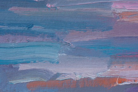 Abstract multicolored background oil painting. Artistic mixed background. Close-up paint strokes on...