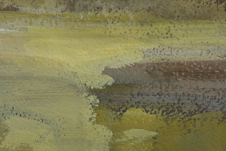 Abstract beige-brown art background. A horizontal multicolored banner. The modern art of painting. A fragment of the painting. Gouache sketch on paper. Layout for the design of websites, notebooksの写真素材
