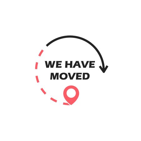 We have moved. Vectorのイラスト素材