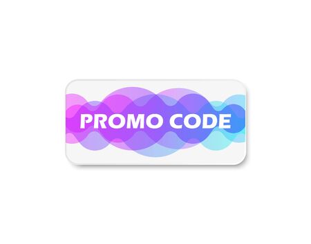 Card with a promo code. Discount card for a discount. Vector illustration.のイラスト素材
