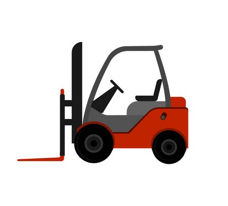 Forklift truck, Flat design - vectorのイラスト素材