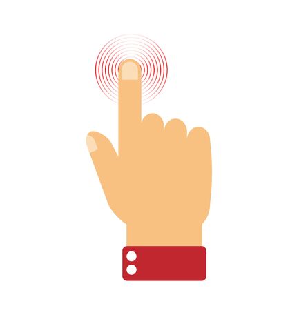 Hand cursor icon click - Vector illustrationのイラスト素材