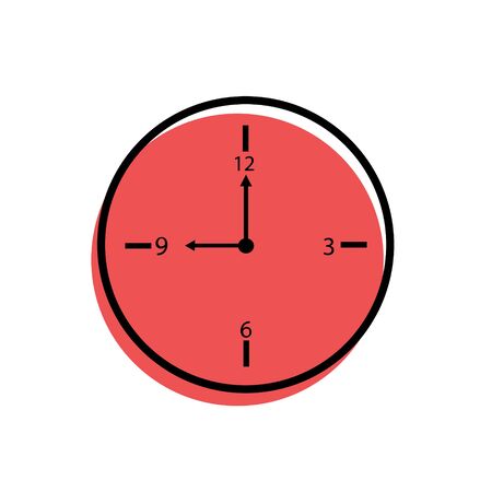 Clock icon, Flat design - Vector iconのイラスト素材