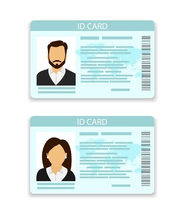 ID card, Card for men and for women.のイラスト素材