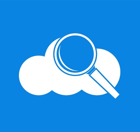 Search in the cloud, Web iconのイラスト素材