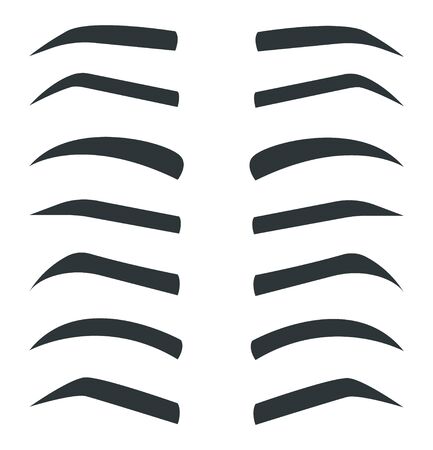 Set of various types eyebrows - vectorのイラスト素材