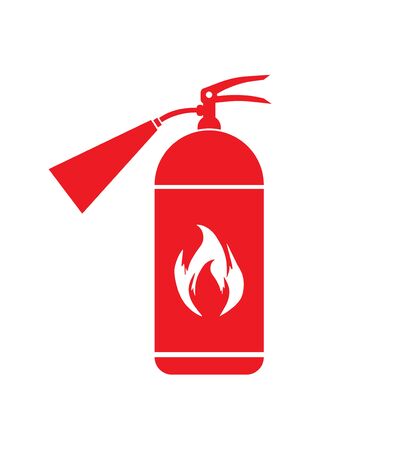 Fire extinguisher icon, Fire safety - vector illustrationのイラスト素材