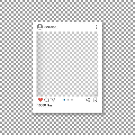 Photo frame social network layout - vectorのイラスト素材