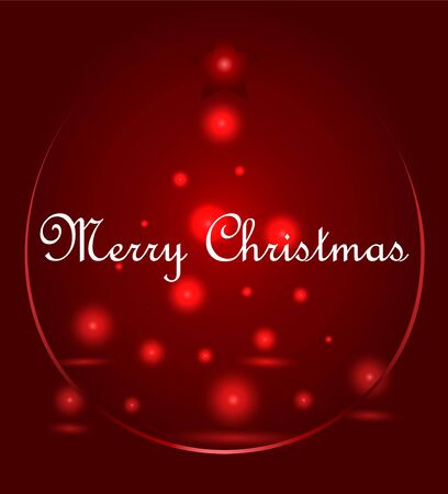 Merry Christmas concept, Christmas lights on a red background.のイラスト素材
