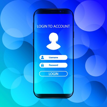 Interface, Username and password to loginのイラスト素材