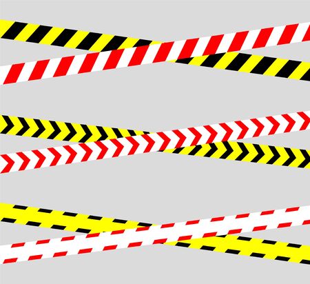 Caution line, Warning tape, Signs of dangerのイラスト素材
