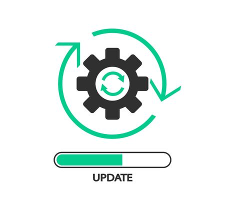 Update software icon, Upgrade, Application progress iconのイラスト素材