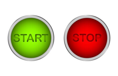 Start and stop icon - vector illustrationのイラスト素材
