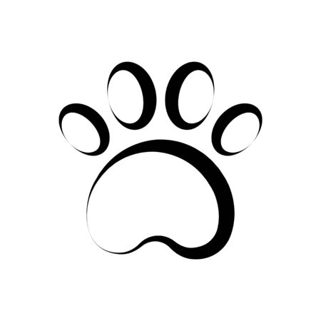 Paw print icon - vector illustration.のイラスト素材