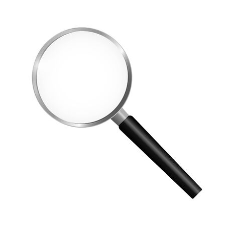 Magnifying glass, Realistic Magnifier Vector illustrationのイラスト素材