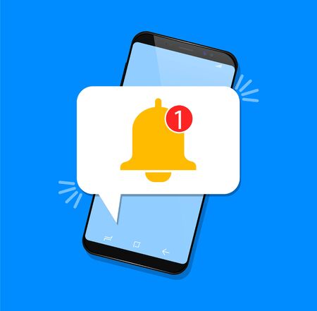 New notification, Notification bell iconのイラスト素材