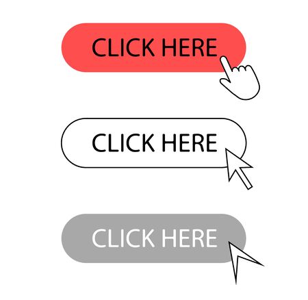 Click here buttons, A set of buttons to click.のイラスト素材