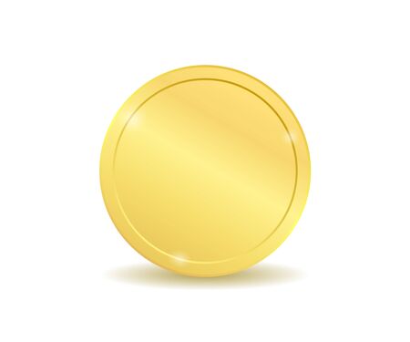 Realistic gold coin, Golden pennyのイラスト素材