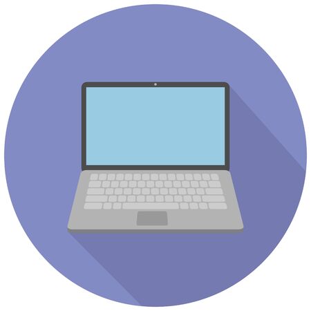 Laptop Vector, Flat icon illustrationのイラスト素材