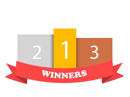 Stands for the first, second and third place, Tribune winners.のイラスト素材