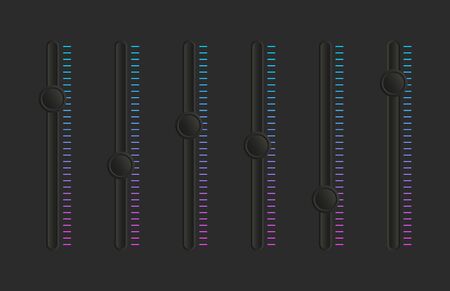 Sound mixer, Sound bar slider, Vector illustration
