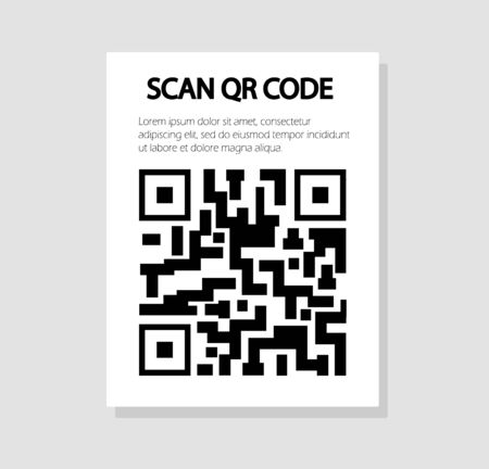 Scan QR code, Flat styleのイラスト素材