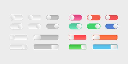 Elements of web design, Toggle switch icons.のイラスト素材