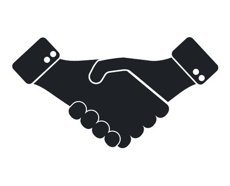 Handshake, partnership business icon - Vector illustrationのイラスト素材