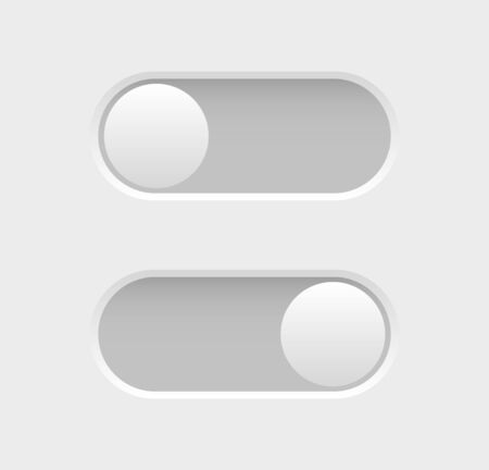 Toggle switch icons, Elements of web design.