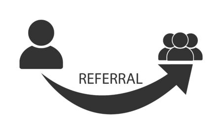 Affiliate program, Adding referrals iconのイラスト素材