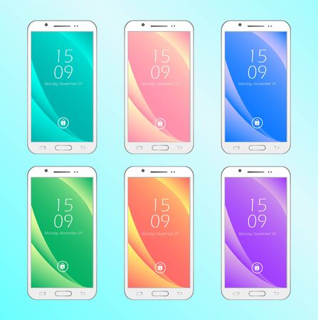 Backgrounds for the smartphone, Lock screen interface.のイラスト素材