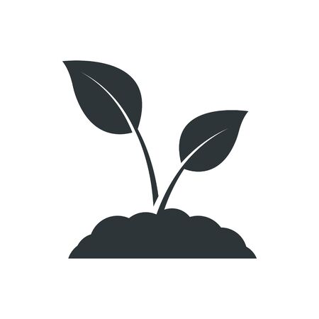 Seedling icon, Plant symbol Sprout signのイラスト素材