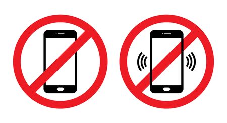 Sign off the phone, and whether the sound - vectorのイラスト素材