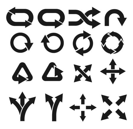 Vector set of arrows, Arrow black - vectorのイラスト素材