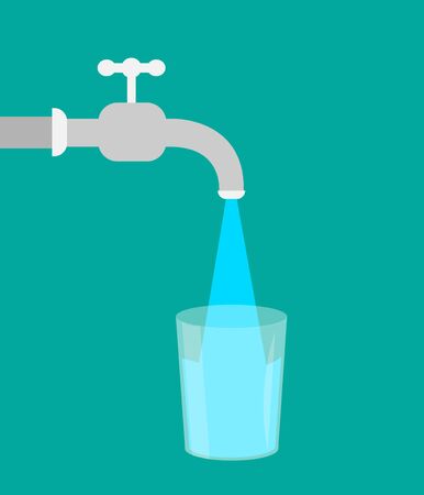 Water and glass, Water from the tap.のイラスト素材