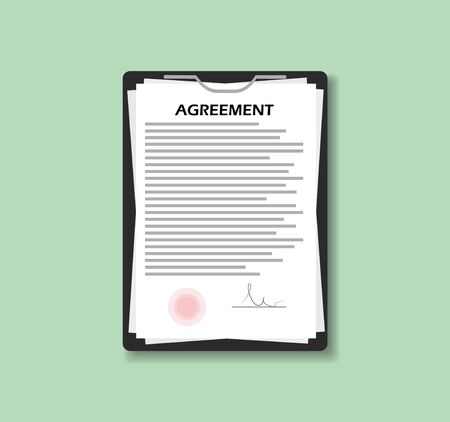 Agreement in flat style, vector illustrationのイラスト素材