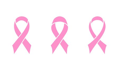 Pink ribbon, vector iconのイラスト素材