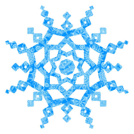 Vector snowflake for Christmas design. It can be used for decorating of invitations, greeting cards, decoration for bags and clothes.のイラスト素材