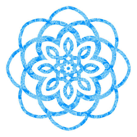 Vector snowflake for Christmas design. It can be used for decorating of invitations, greeting cards, decoration for bags and clothes.のイラスト素材