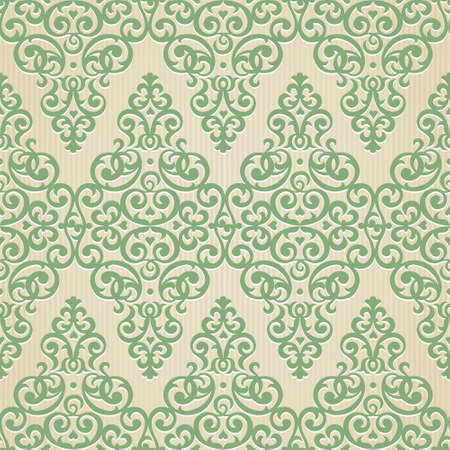 Vector seamless pattern in Victorian style. Element for design. Ornamental backdrop. Light lace background. Ornate floral decor for wallpaper. Endless texture. Bright pink pattern fill.のイラスト素材