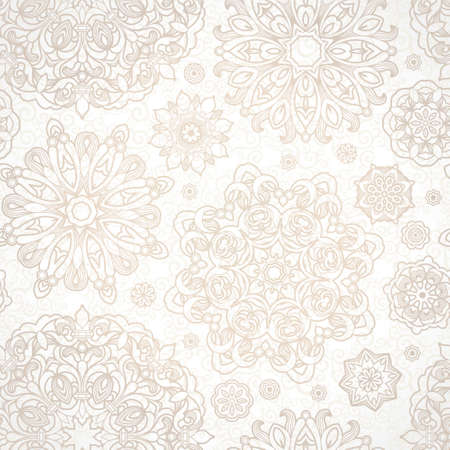 seamless pattern with circle ornamentsのイラスト素材