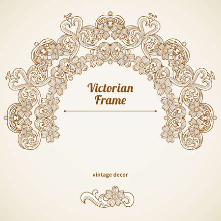 floral vignette in Victorian styleのイラスト素材