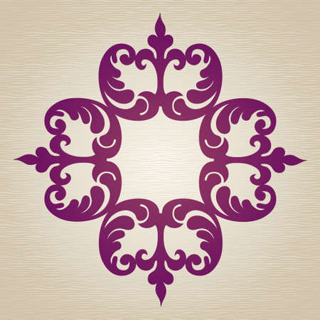 Vector baroque ornament in Victorian style. Ornate element for design. Toolkit for designer. It can be used for decorating of wedding invitations, greeting cards, decoration for bags and clothes.のイラスト素材